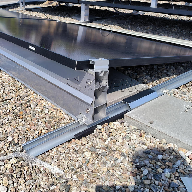 Ballasted Flat Roof Solar Bracket Racking System Solar Flat Roof Mount ...