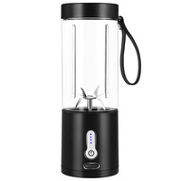 Draagbare blender Fruitpersbeker Persoonlijke smoothie USB Type-C Roestvrij staal 6 messen Oplaadbare batterij IPX7 Auto RV