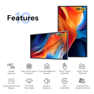 Android 14 Ultra Thin All in One 32 43 50 Inch <b>Wall</b>-Mounted Digital <b>Display</b> Touch Screen Marketing Advertising HSD-DB-J50 Large - Product Image 5