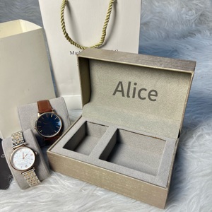 Factory Direct <b>Leather</b> Watch Box Custom PU Lining Watch&<b>bracelet</b> Storage Box with Custom Logo Luxury Watch Packaging for Woman - Product Image 4