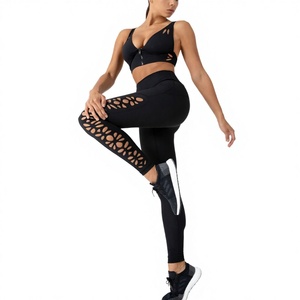 Pantalones de Yoga para Mujer al por Mayor, Personalizados, Sólidos, de Spandex/Nylon, Transpirables, Elásticos en Cuatro Direcciones, Tallas Grandes, Antibacterianos, de Secado Rápido - Product Image 3