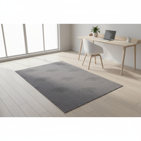 Tapis moderne en microfibre jacquard - Doux et moelleux, lavable en machine, avec dos antidérapant, durable pour salon et chambre à coucher