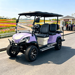 รถกอล์ฟไฟฟ้า ZOWN 3-4 ที่นั่ง สีสันปรับแต่งได้ หลังคาเปิดโล่ง แบบคลับคาร์ 4 ล้อ พวงมาลัยบังคับเลี้ยว ได้รับการรับรองมาตรฐาน CE แบตเตอรี่ 48V - Product Image 5