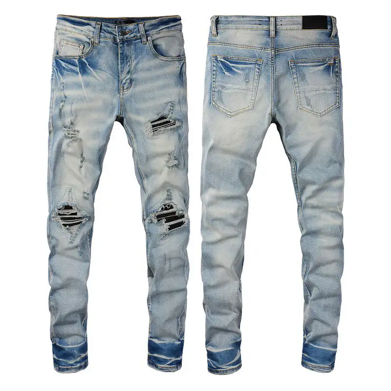 2023 New Styles Men Distressed Jeans Pant Famous Brand Designer Amiry Luxury Denim Jeans