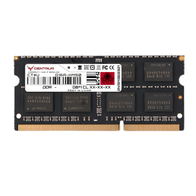 CENTAUR DDR3 Laptop RAM 2GB 4GB 8GB 1333MHz 10600 1600MHz 12800S SODIMM Modules with ECC 1.35V 20+4PIN for Computer