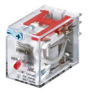 Relé Dinkle Rer S4c D24 24Vdc 2No, Relé Electromagnético Industrial Miniatura para Uso General - Product Image 4