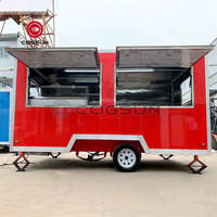 Camion de nourriture de concession personnalisée remorque de nourriture de cuisine de casse-croûte avec entièrement des équipements kiosque de chariot de chien de nourriture de prix bon marché