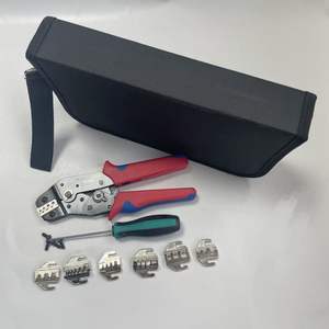 Juego de alicates crimpadores manuales de acero industrial para terminales de cable de PVC moldeado y aislado, para crimpado de terminales de cable y férulas. - Product Image 2