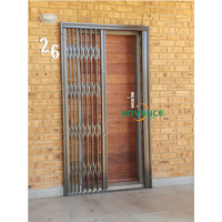 Proteger la entrada de la puerta corredera retráctil Enrejado barras antirrobo en ventanas Puertas DE SEGURIDAD retráctiles Aluminio