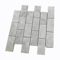 Carrelage mosaïque en marbre blanc, effet brique, métro, pièce de cuisine, carsara, carrelage