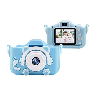 YMX-videocámara de juguete CAX5S para niños y niñas, videocámara recargable con zoom Kidi, Digital, para selfis y vídeos de dibujos animados