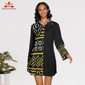 Nouvelle robe chemise bohème africaine imprimée pour femmes - Product Image 4