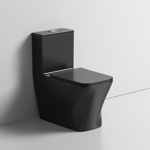 Ensemble WC et lavabo mural en céramique noir mat personnalisable – Collection Sanitaire - Product Image 2