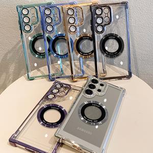 Funda Protectora Rígida Ultra Transparente para <span class=keywords><strong>Samsung</strong></span> <span class=keywords><strong>Galaxy</strong></span> S24 S25 Ultra con Galvanoplastia y Cuatro Esquinas Anti-Caídas - Product Image 3