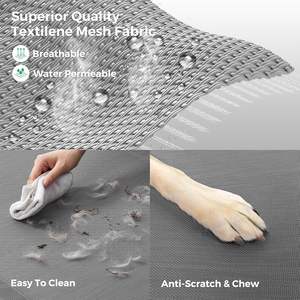 Cama Seca para Perros, Cama para Mascotas Hecha a Mano, Fácil de Instalar, Cama Elevada Tipo Trampolín para Mascotas, Plegable y Resistente a Mordeduras para Jugar - Product Image 3