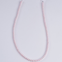 Perles d'eau douce naturelles de forme presque ronde de 4-5 mm, couleur rose Akoya, pour la fabrication de bijoux