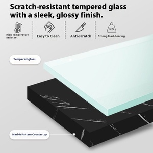 (Cung cấp dịch vụ tùy chỉnh) 2025 Bàn cà phê tối giản hiện đại mới và bàn bên, cao cấp và sang trọng, làm bằng thủy tinh - Product Image 4