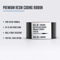 Ruban de codage à chaud générique en plastique PET NBER 35 mm * 100 m pour machine de codage de date