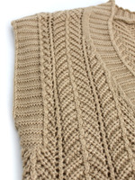 Gilet décontracté pour femme à col en V, cardigan court en tricot avec boutons décoratifs, 100 % acrylique anti-boulochage pour l'automne