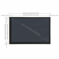 Écran tactile capacitif USB de 10.1 pouces pour accessoire de carte LCD Raspberry Pi 3B + & 4B