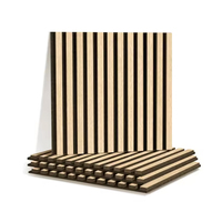 Panneaux muraux en bois de caoutchouc à lattes, insonorisants, décoratifs et modernes, à prix compétitif, pour la maison, le bureau et le salon