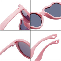 Lunettes de soleil en silicone en forme de coeur nouvellement conçues pour bébé de 0 à 3 ans