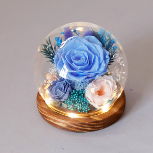 Rosa e Girasole Conservati Fatti a Mano Sotto Cupola di Vetro, Fiori Eterni a Lunga Durata, Regali e Souvenir per San Valentino e Matrimoni - Product Image 3