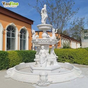 Grande <span class=keywords><strong>fontaine</strong></span> d'eau en marbre blanc naturel Poseidon pour l'extérieur - Product Image 4