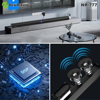 Barra de sonido de escritorio NR777 de 50W, altavoz de pared con eco para TV, karaoke, Bluetooth, control remoto, DSP, sonido envolvente HIFI, sistema de cine en casa inmersivo.