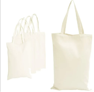 Bolsa de Mano Reutilizable de Lona de Algodón Resistente y Ecológica, Diseño Sencillo, Unisex, 17x17 Pulgadas, Capacidad de 30 a 40 Litros - Product Image 3