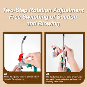 Pistolet à poussière pneumatique à double <span class=keywords><strong>action</strong></span> IMBOT avec buse courte en métal, outil de nettoyage, pistolet à air avec <span class=keywords><strong>sac</strong></span> à poussière - Product Image 6