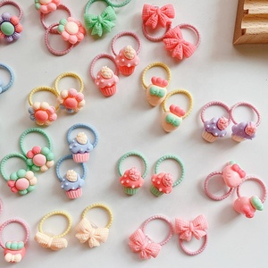 Tali rambut jari kecil anak-anak, aksesori rambut putri serbaguna gadis warna-warni lingkaran rambut tenun warna-warni anak-anak - Product Image 6