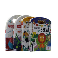 Poignée personnalisée carton irrégulier bande dessinée Animal world book for kids