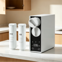 Purificateur d'eau RO compact sous évier, sans réservoir, auto-nettoyant, 1000 GPD, avec surveillance TDS, filtration 6 étapes, intelligent et manuel pour la maison