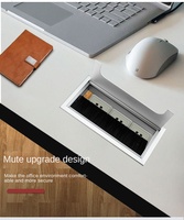 Passe-câble carré détachable en nylon et caoutchouc souple pour la protection des câbles, idéal pour bureaux, tables d'ordinateur, armoires et meubles.