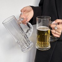 Copa de Hércules pequeña de alto valor estilo Ins, cinturón de vidrio esmerilado con gran capacidad, vasos creativos para jugo y cerveza