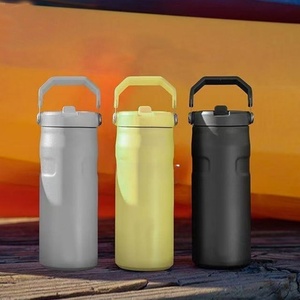 Custom Logo 16oz-50oz Double Wall Stainless Steel Vacuum Cold Resistant Water Bottle Fast Flow Lid Hand Grip for Back School - Product Image 4