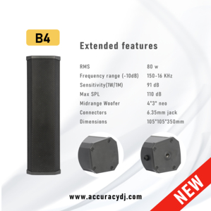 Rqsonic-minialtavoz inalámbrico B4, altavoz con barra de sonido, diseño de forma larga, 80W - Product Image 6