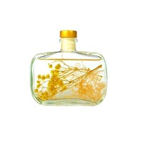 Diffuseur de parfum en verre naturel avec fleurs séchées préservées, artisanal, aux huiles essentielles, sans BPA, sans alcool, pour la maison, 100 ml
