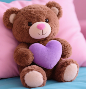Orsacchiotto di Peluche con Cuore Certificato CE, Giocattolo Morbido Imbottito per Bambini, Fornitore di Giocattoli in Peluche Personalizzati ODM - Product Image 1