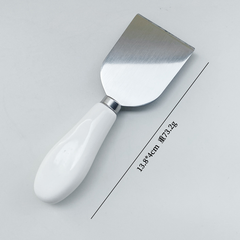 Spatule à fromage manche en céramique blanche
