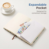 Carnet de notes floral bohème, peinture à l'huile, rétro, en cuir, format A5, pour étudiant
