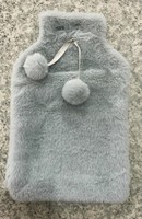 Bouillotte en peluche avec housse en fourrure de lapin pour réchauffer les mains