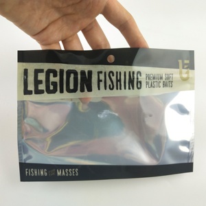 Plastic Custom Printed Fishing Lure Packaging Mini <strong>Zip</strong> <strong>Lock</strong> <strong>Bag</strong> with Window - Product Image 5