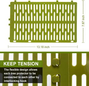 15 pièces de protection de <span class=keywords><strong>tronc</strong></span> d'<span class=keywords><strong>arbre</strong></span> de jardin en PE extensible flexible résistant aux UV à verrouillage facile pour la protection de la faune du jardin - Product Image 2