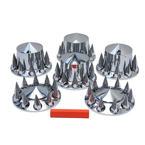 Chất lượng tuyệt vời Bolt trên ABS Chrome trục Bìa Kit với 60 cái <span class=keywords><strong>Lug</strong></span> Nut bao gồm cho phổ mỹ xe tải 20 "22.5" 24.5" - Product Image 1