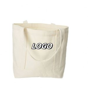 Bolsa de Mano de Lona de Algodón con Logotipo Personalizado X57 Lilalila, Bolsa de Compras Reutilizable Orgánica para la Playa con Asa - Product Image 1