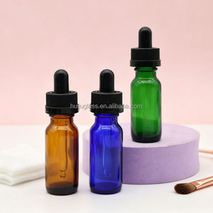 Bouteilles en verre pharmaceutique de Boston de haute qualité, ambre, bleu, vert, transparent, givré, 0,5 oz (15 ml) - Product Image 2