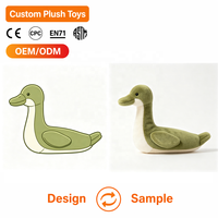 Jouet en peluche canard super doux sur mesure en coton PP, unisexe, OEM, vente en gros, approvisionnement en vrac pour petits animaux