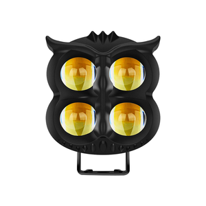 Sistema de iluminación auxiliar externo de plástico de nueva generación de 30W, faros LED eléctricos para motocicleta con lente bicolor de búho de 4 ojos - Product Image 2